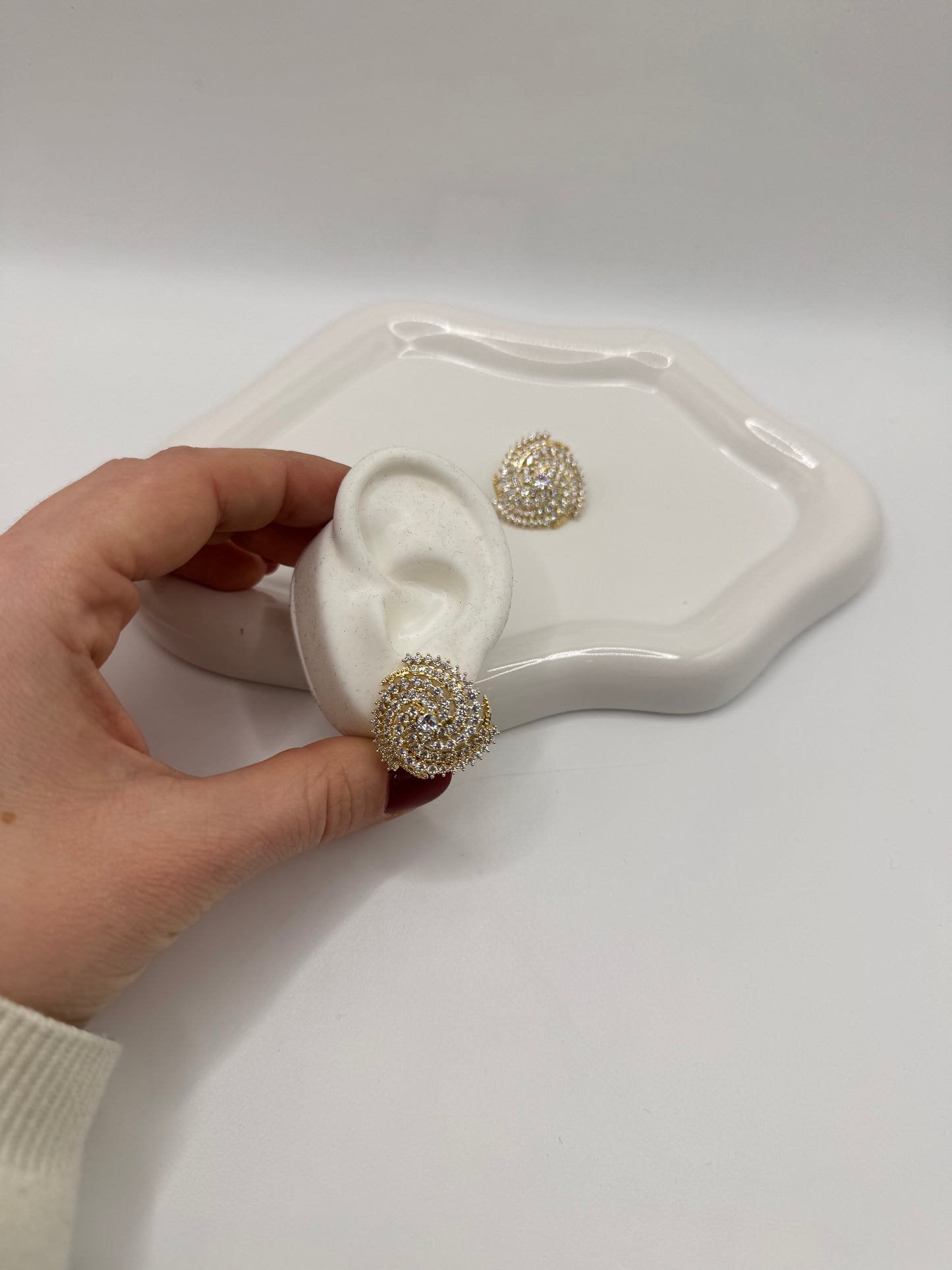 Orecchini vortice di diamanti