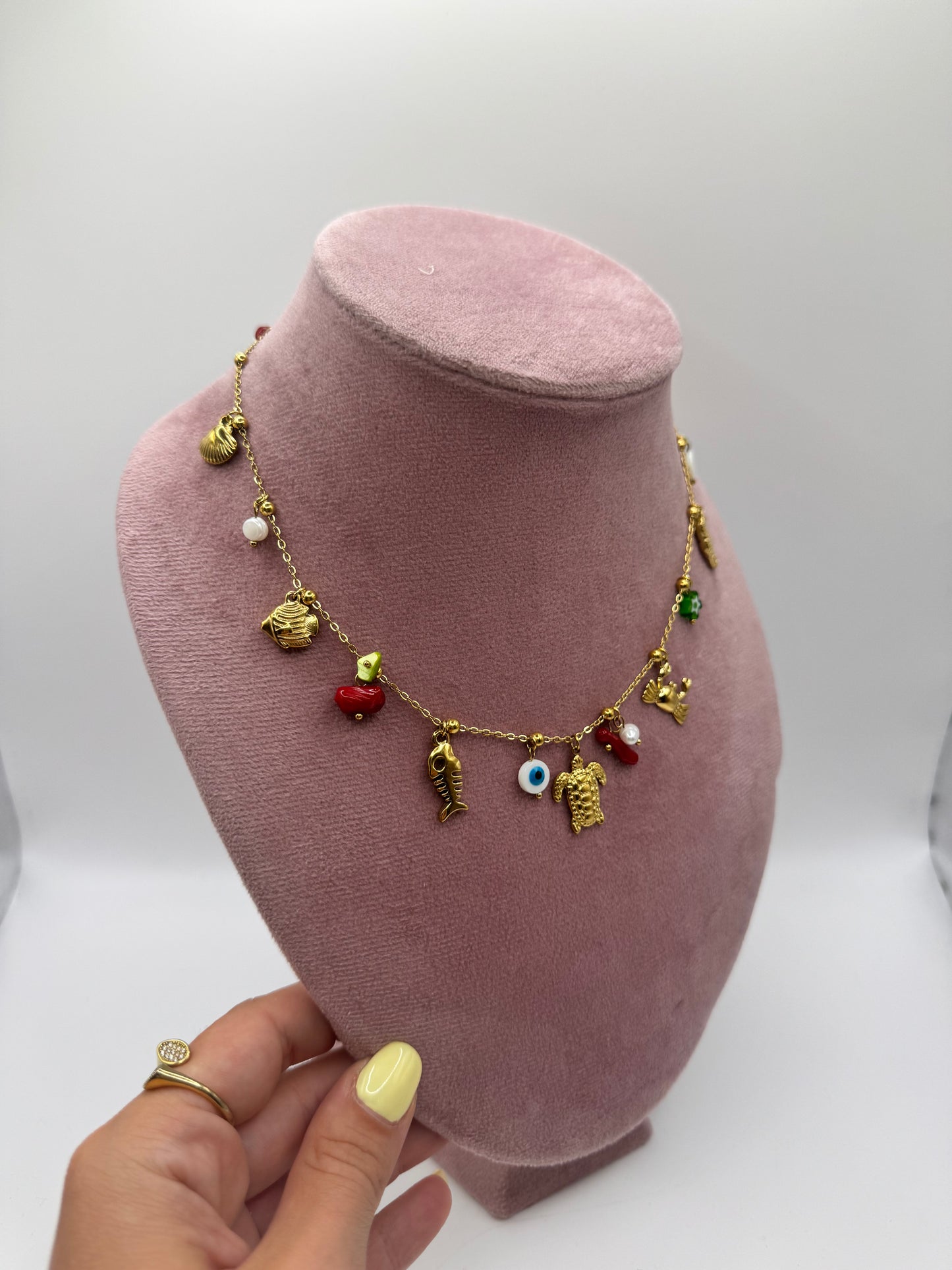 Collana mykonos versione corallo