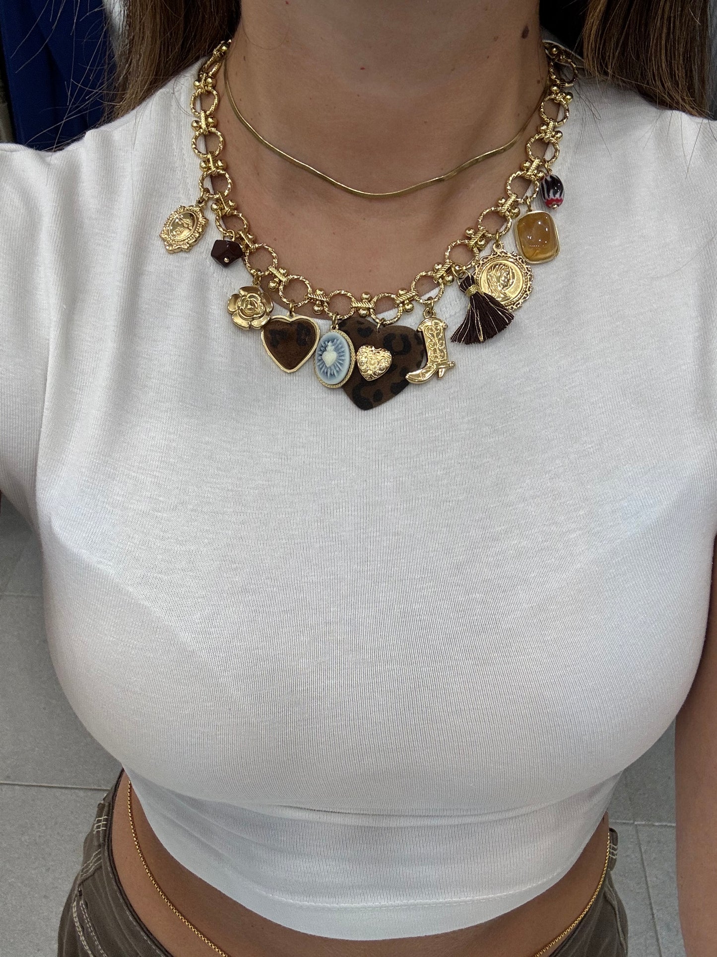 Collana charms maculato