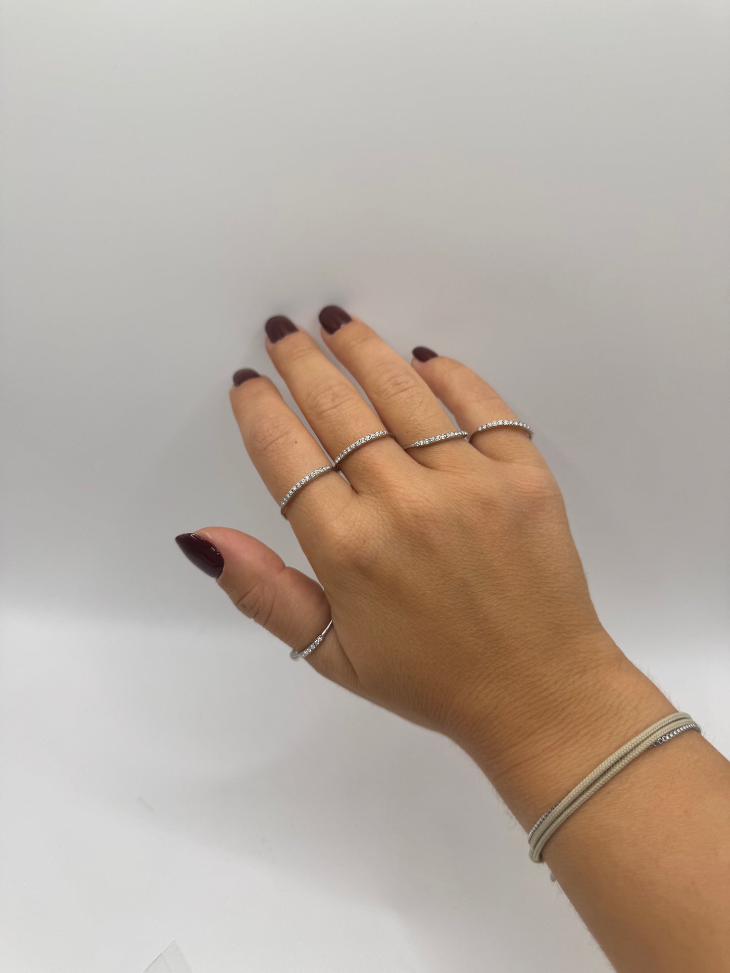Set 5 fedine slim zirconi