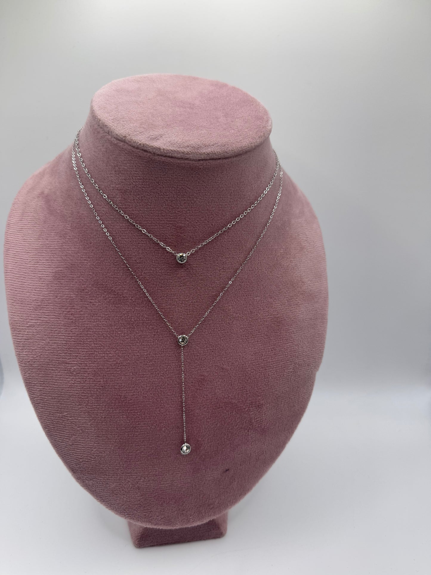 Collana doppio filo punti luce