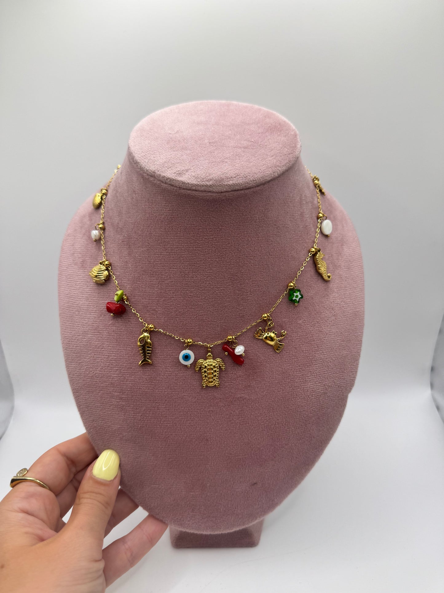 Collana mykonos versione corallo