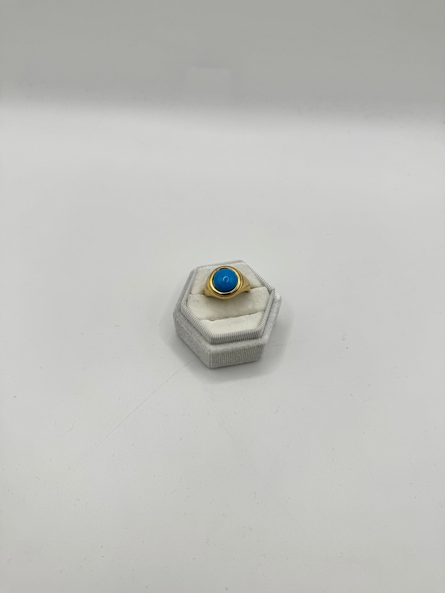 Anello sigillo turchese