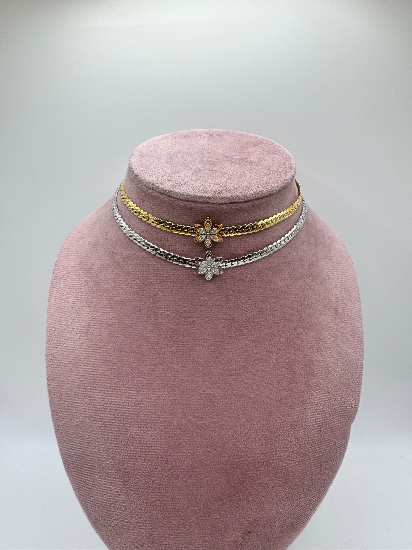 Chocker treccia e fiore
