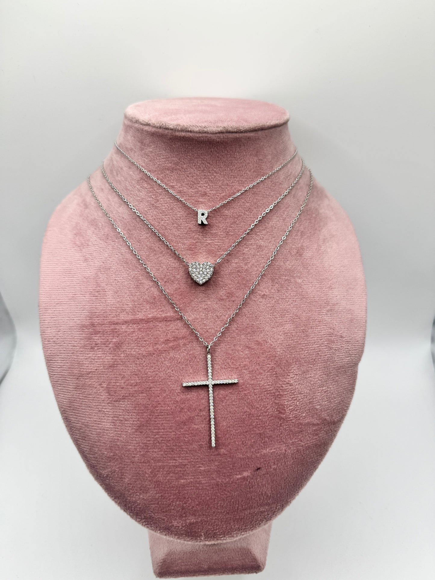 Collana cuore pavé