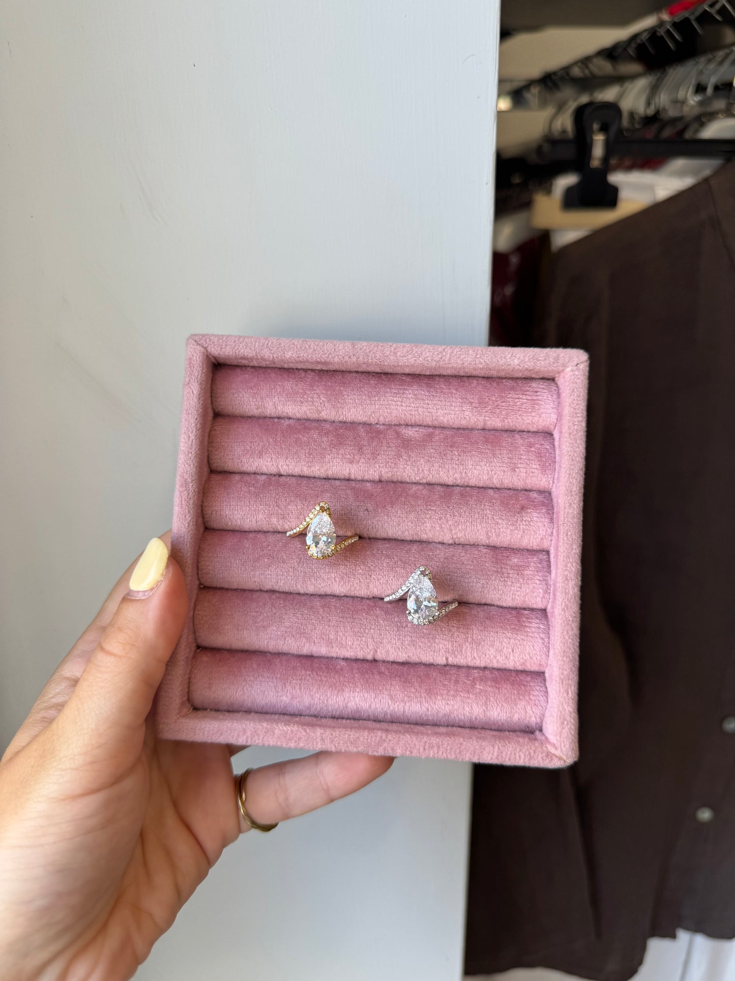 Solitario goccia diamond