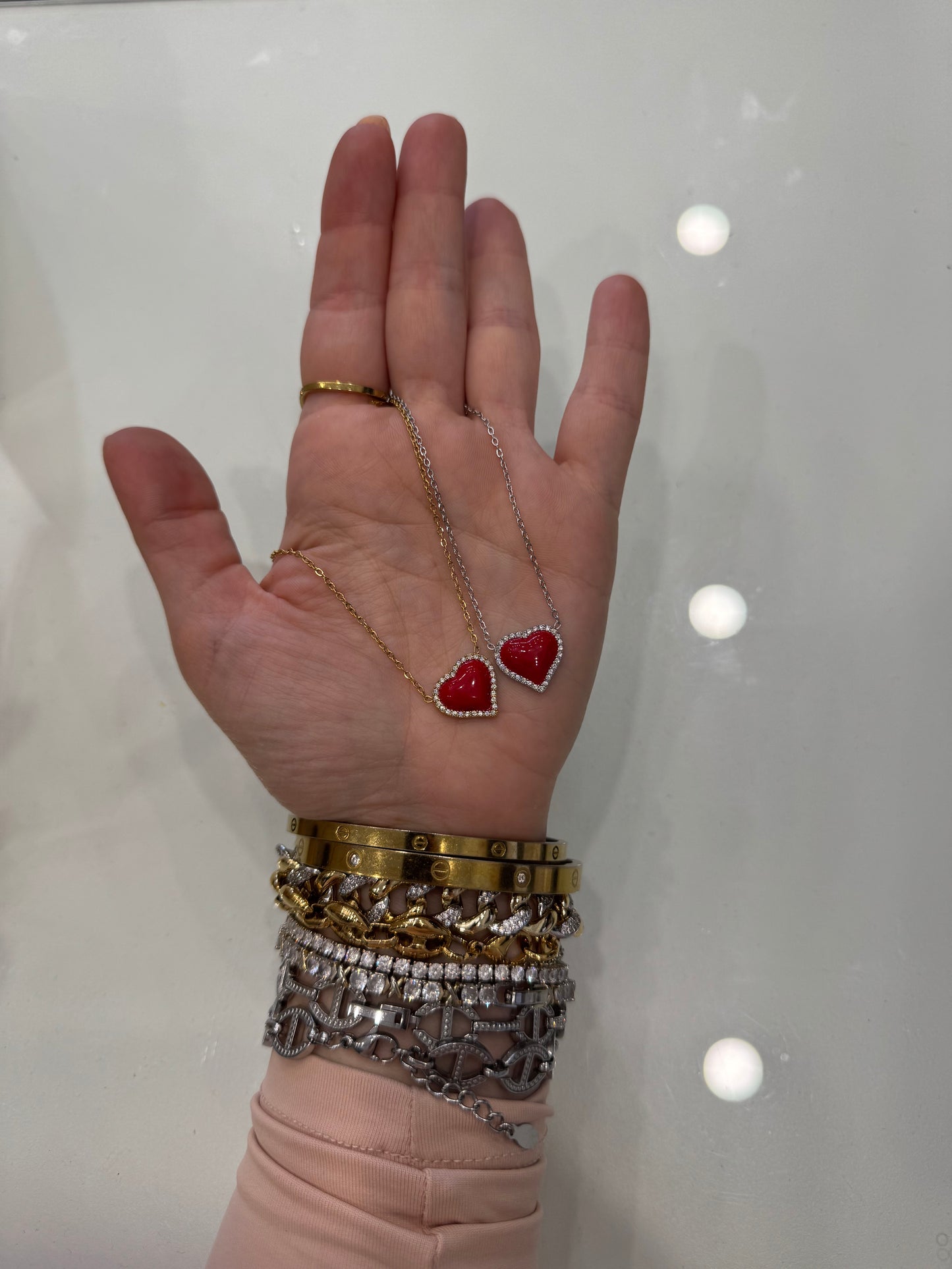 Collana cuore rosso