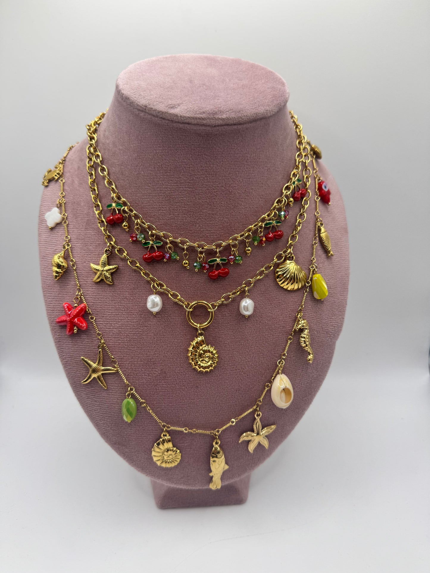Collana charms lunga