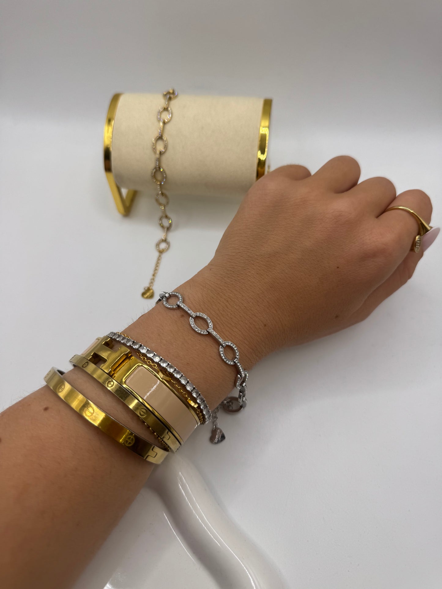 Bracciale catena ovale