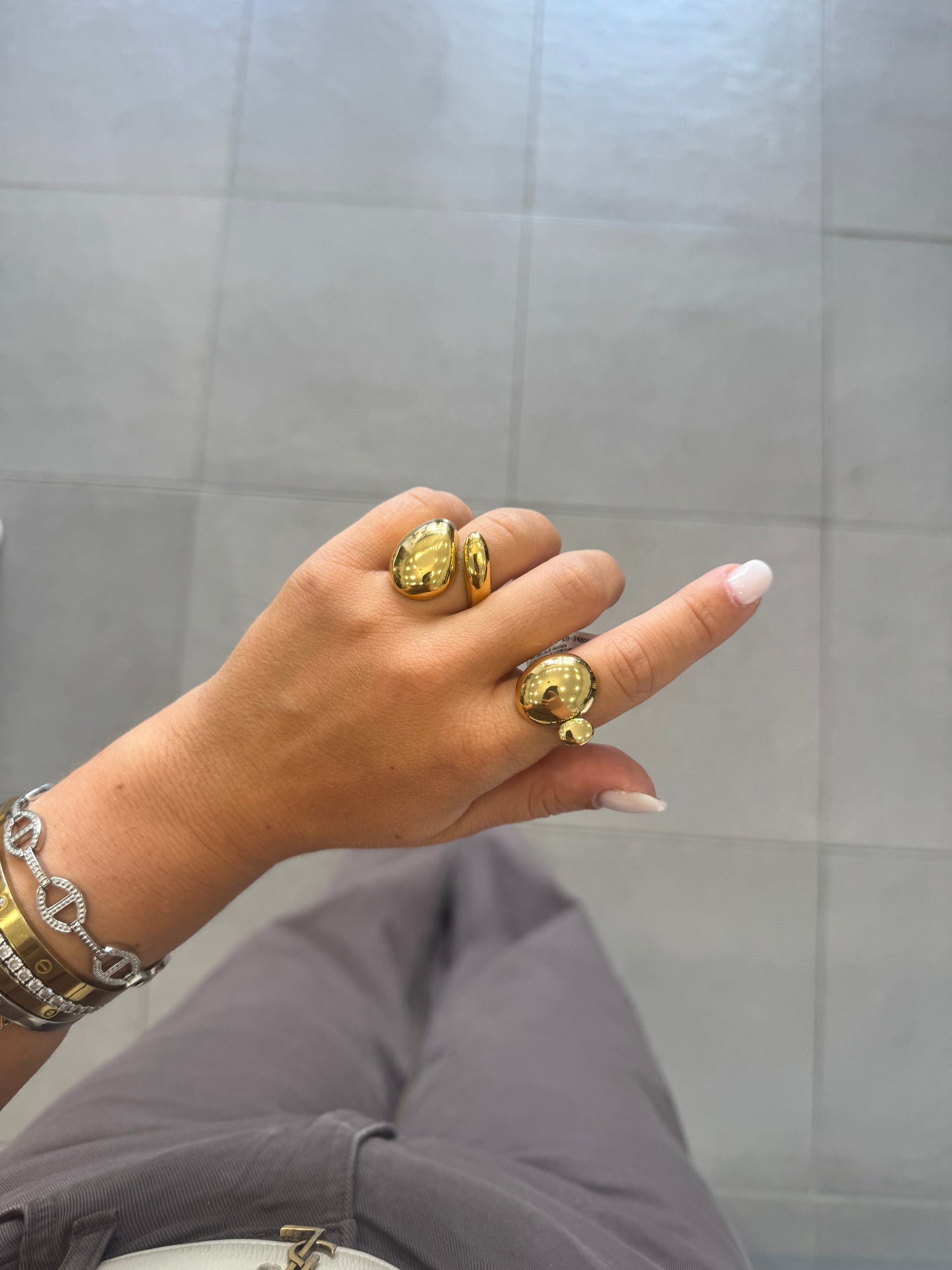 Anello double oval