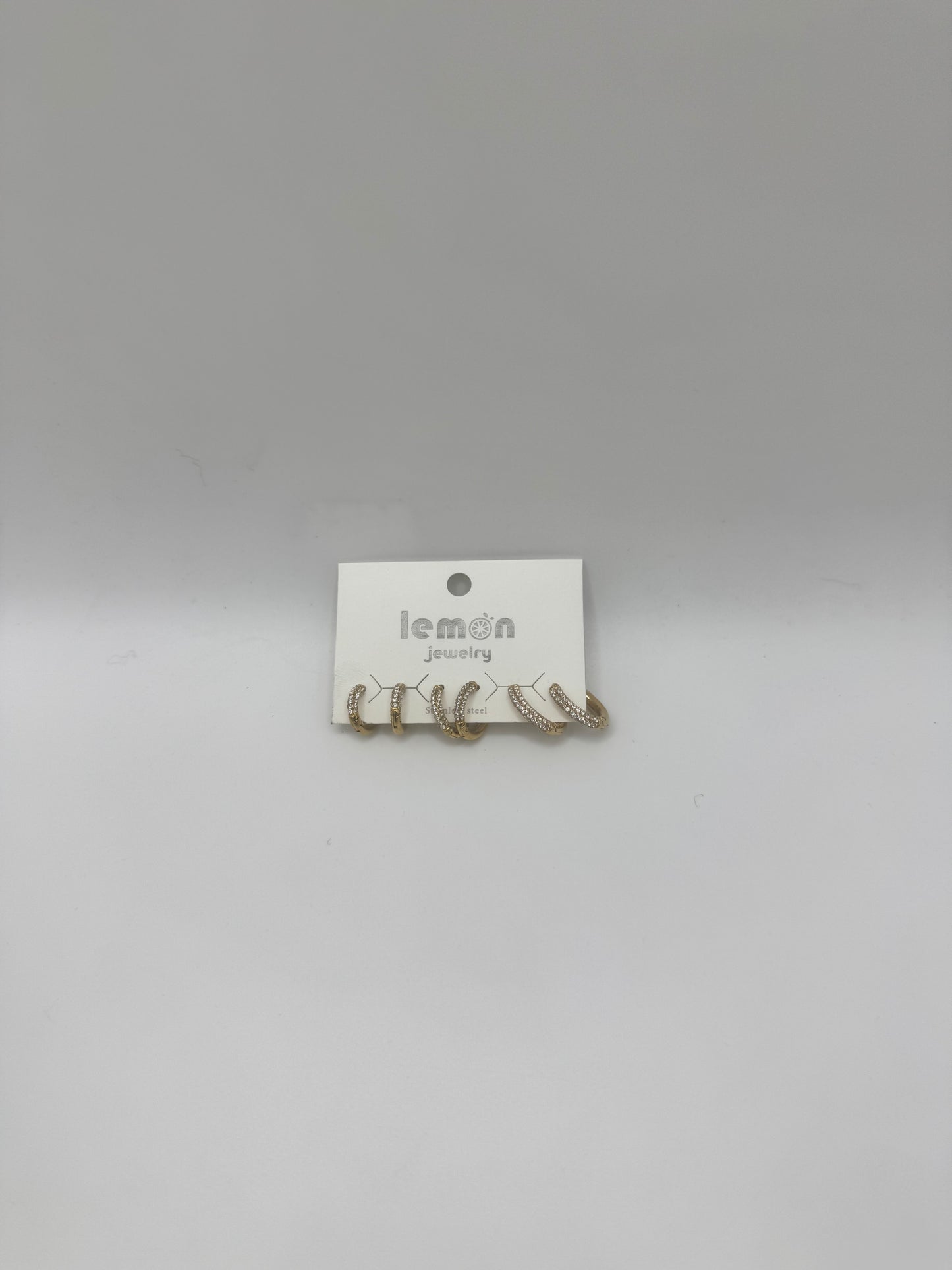 Set orecchini tubolari pave