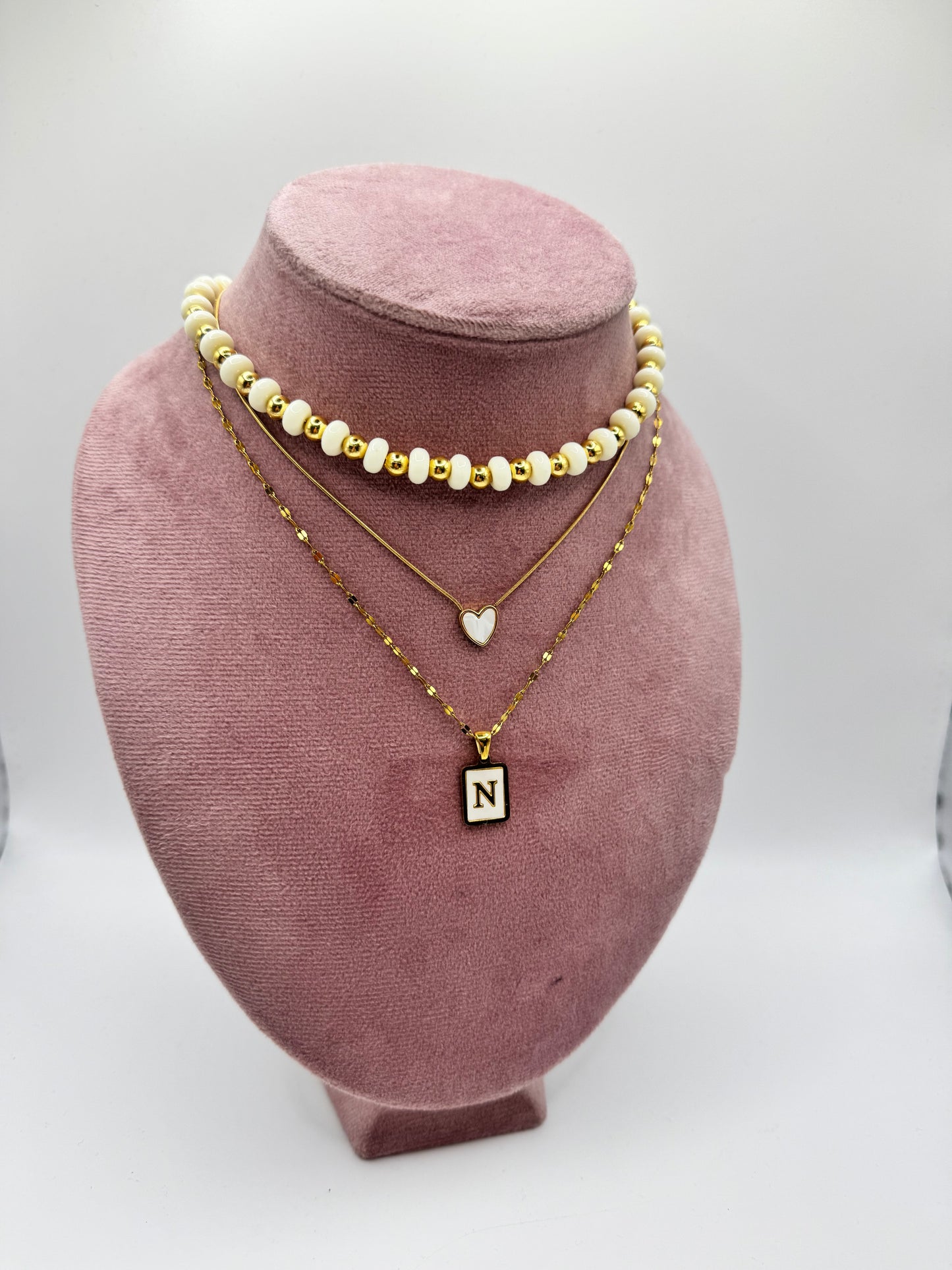 Collana cuore madreperla