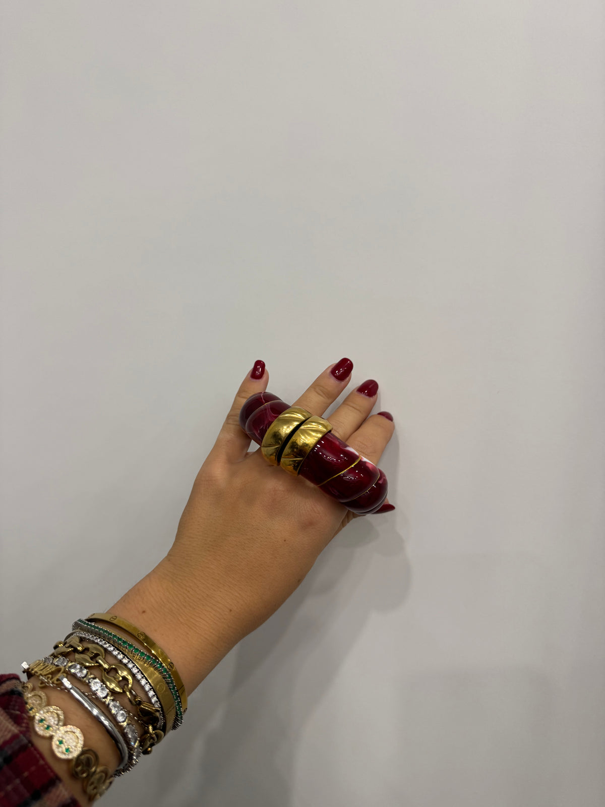 Bangle croissant bordeaux
