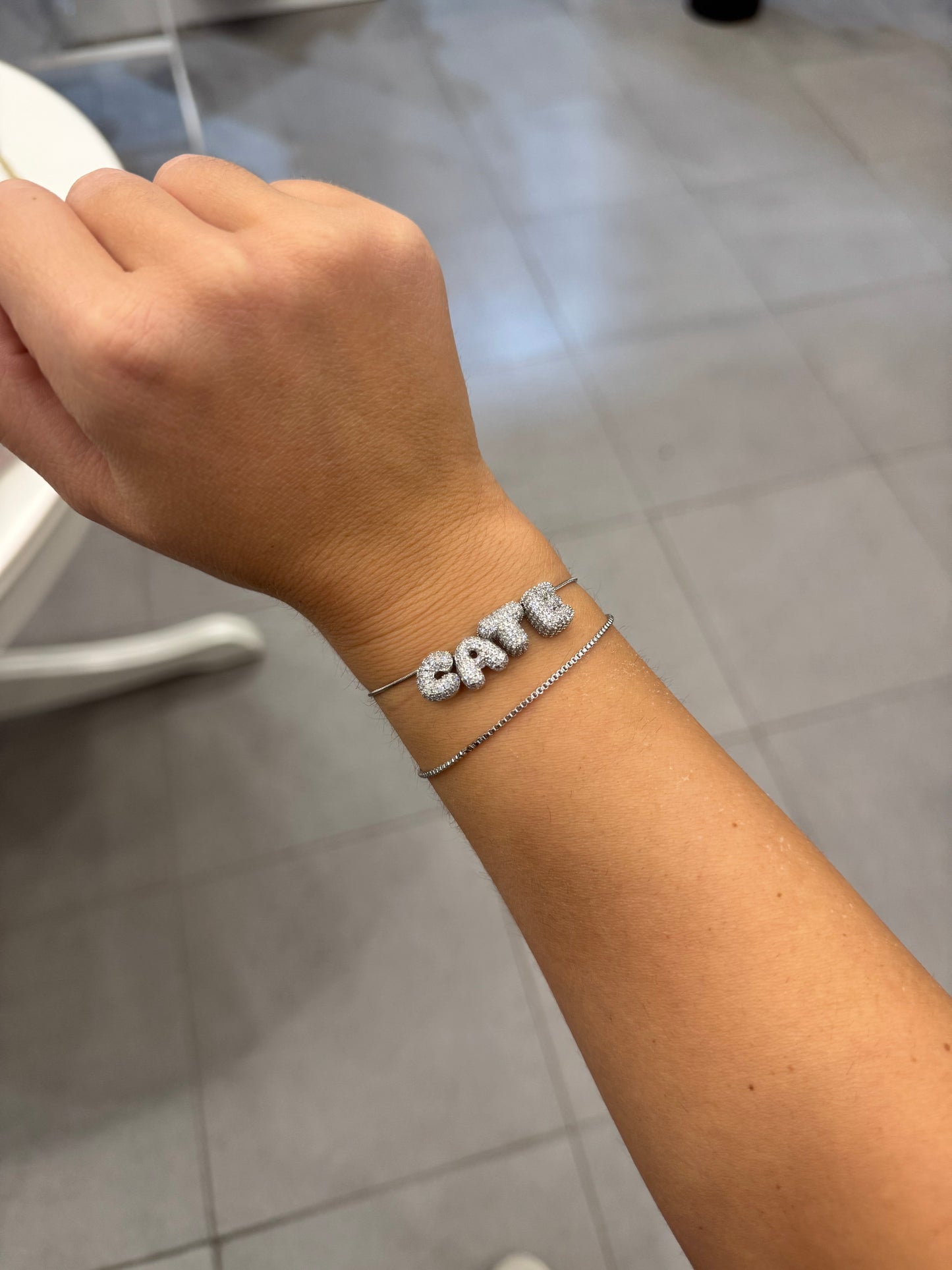 Collana/ bracciale componibile lettera balloon