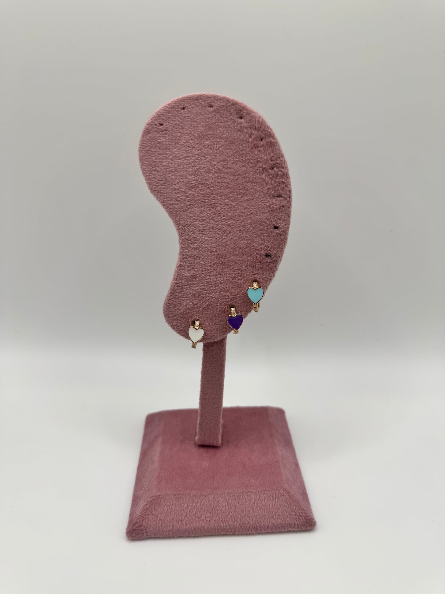 Mini Hoops cuore smaltato