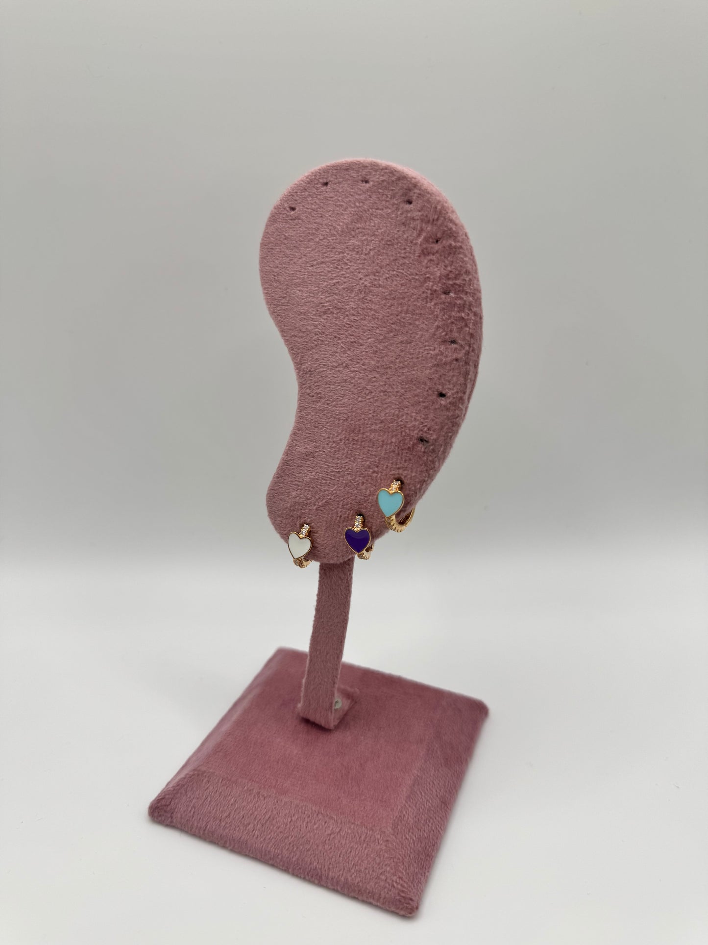 Mini Hoops cuore smaltato