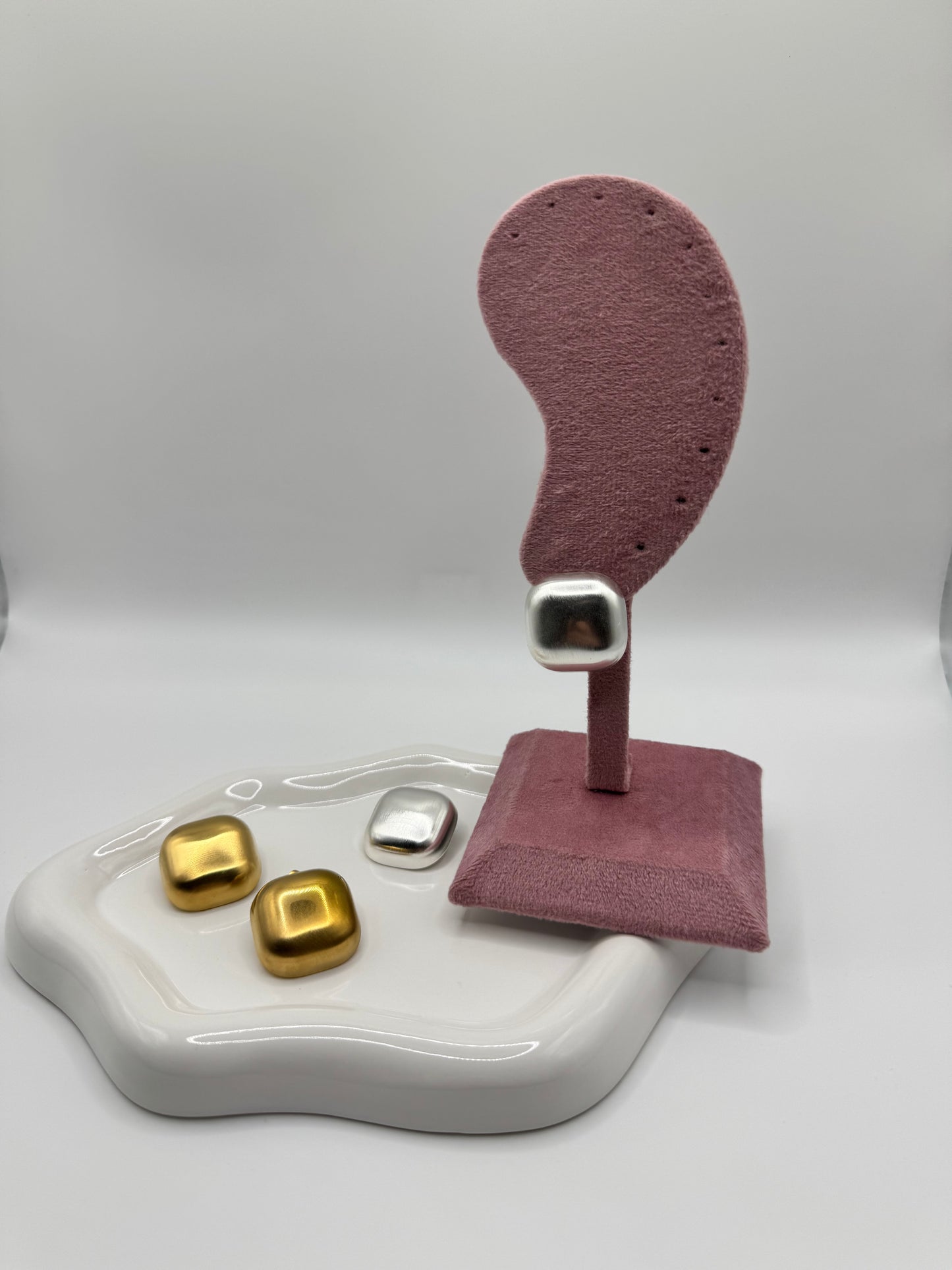 Bottone quadro satin