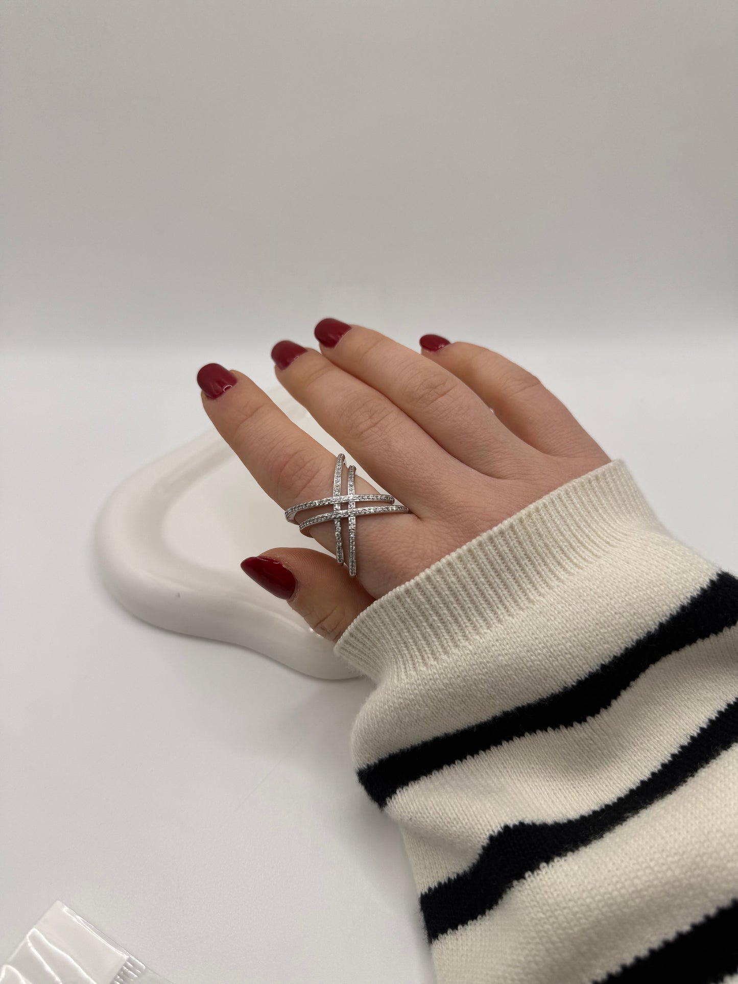 Anello incrocio luxury