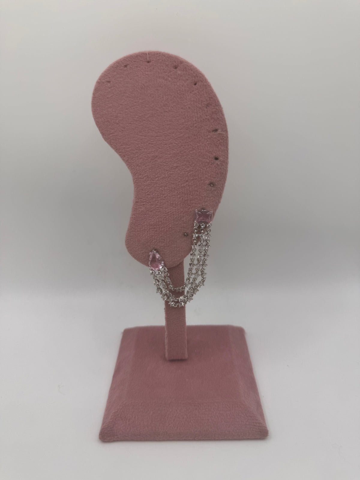 Mono orecchino pink diamond