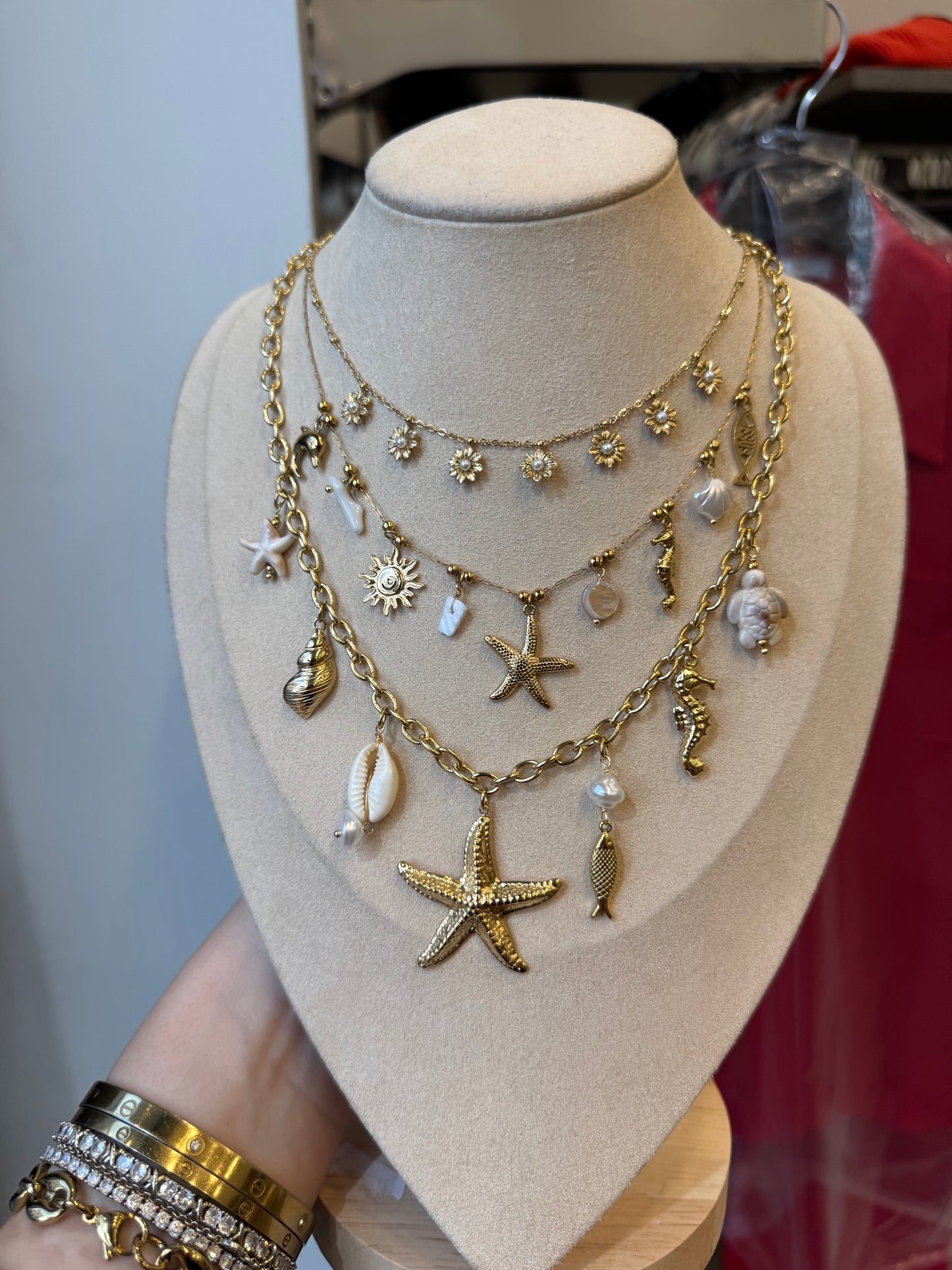 Collana margherite pearl