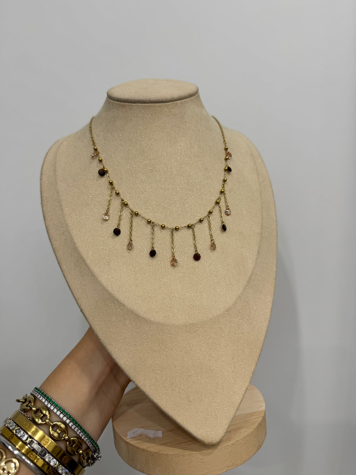 Collana cascata Brown