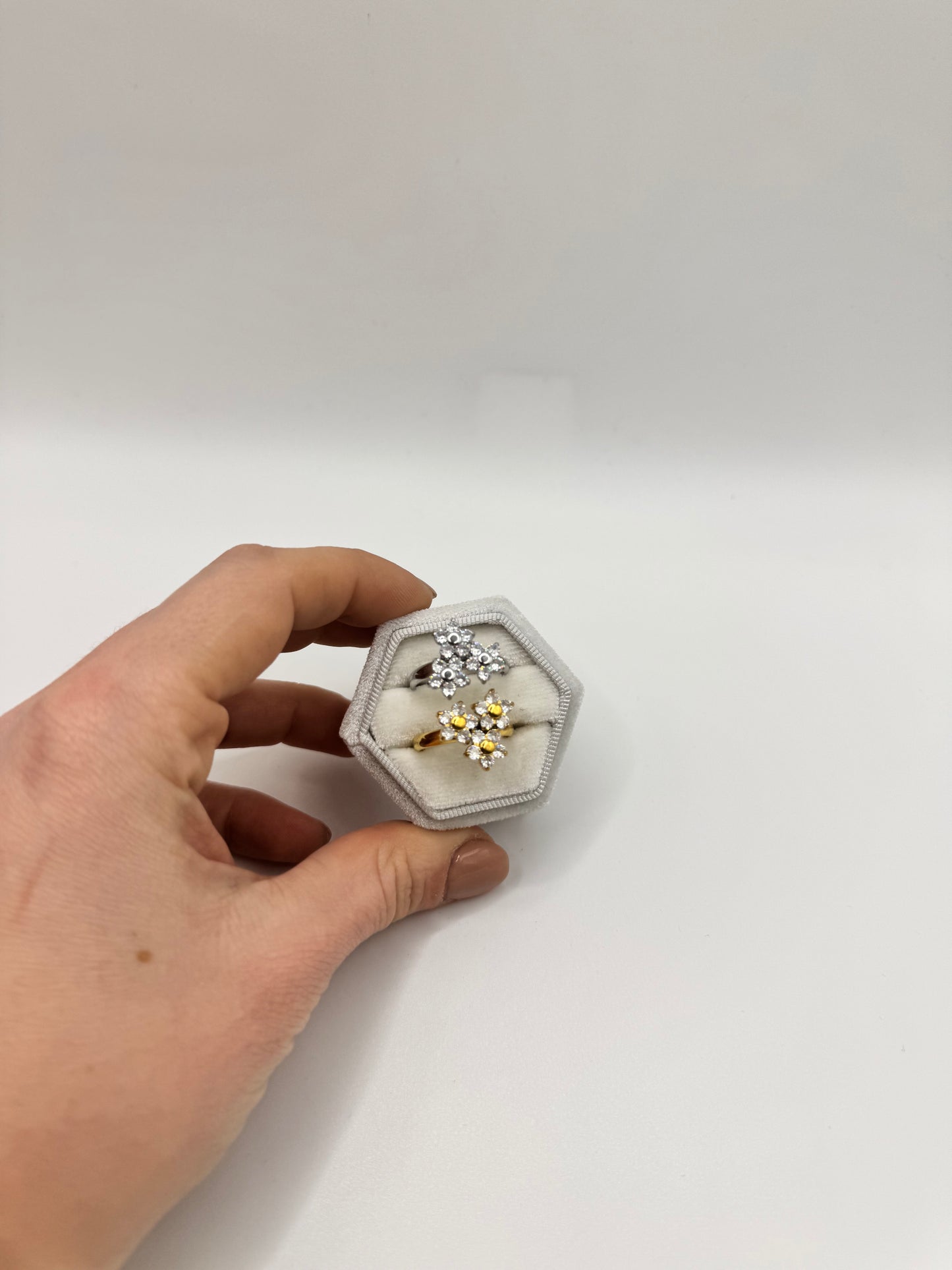 Anello tri-fiori