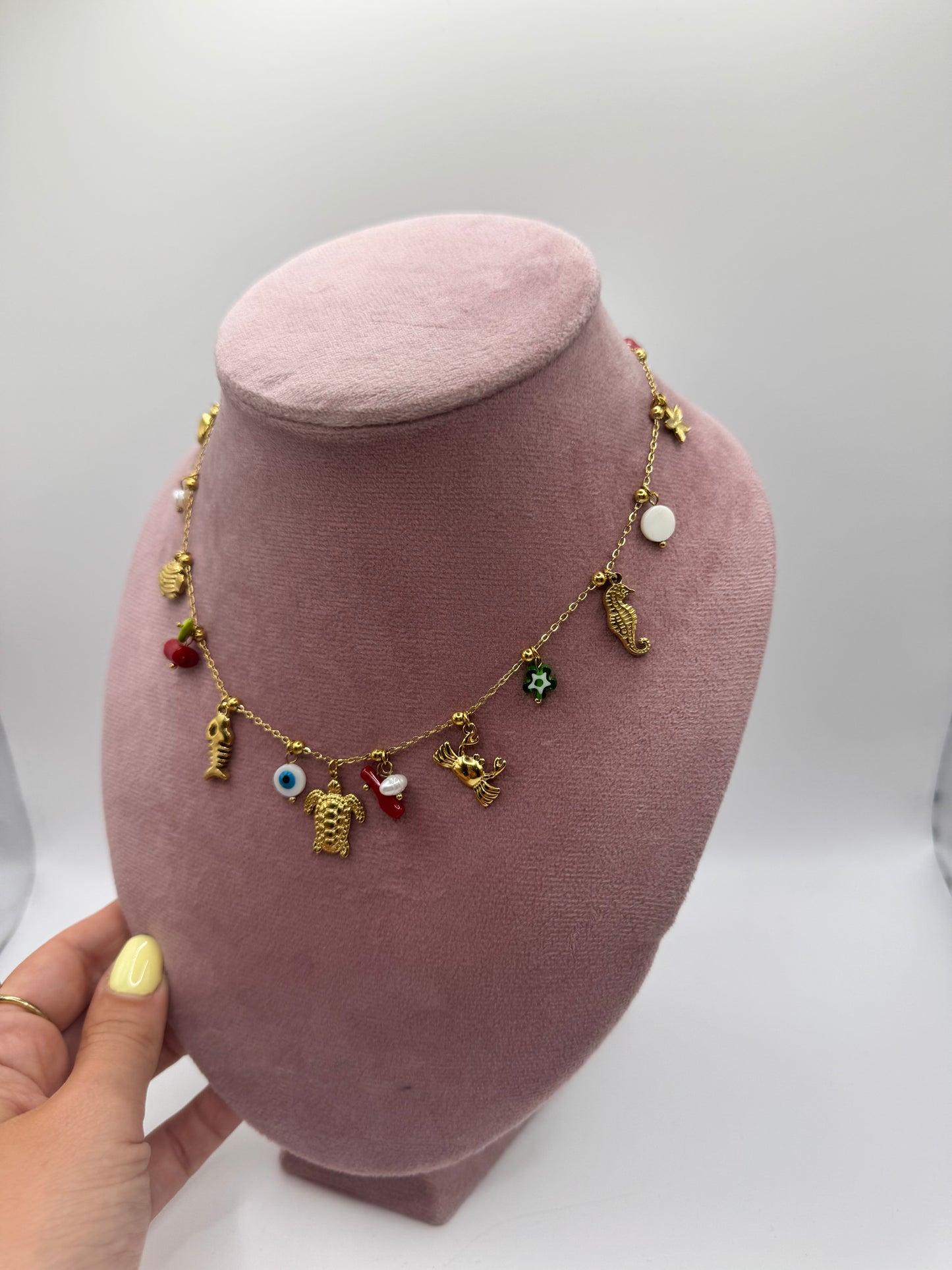 Collana mykonos versione corallo