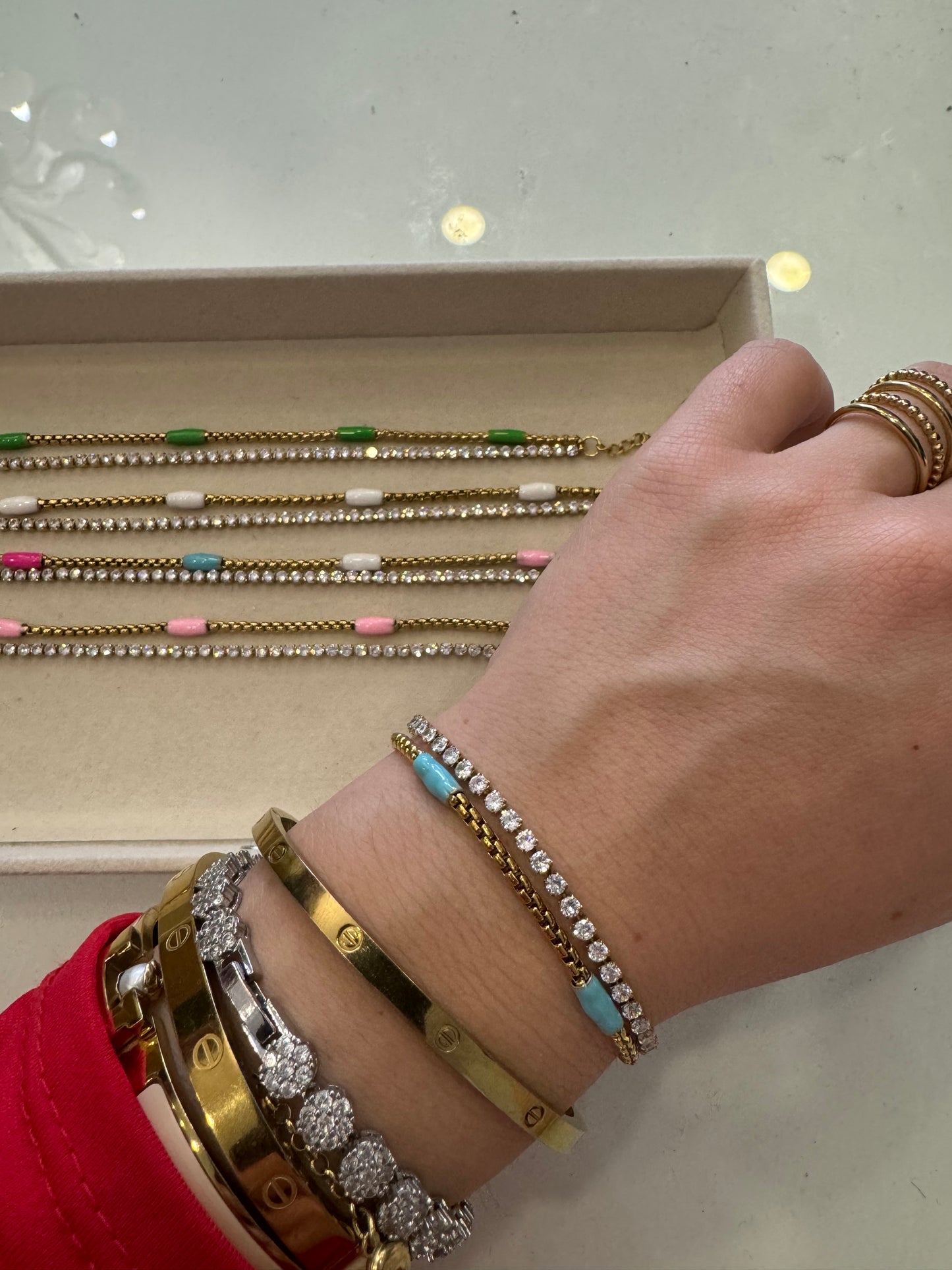 Bracciale doppio filo color