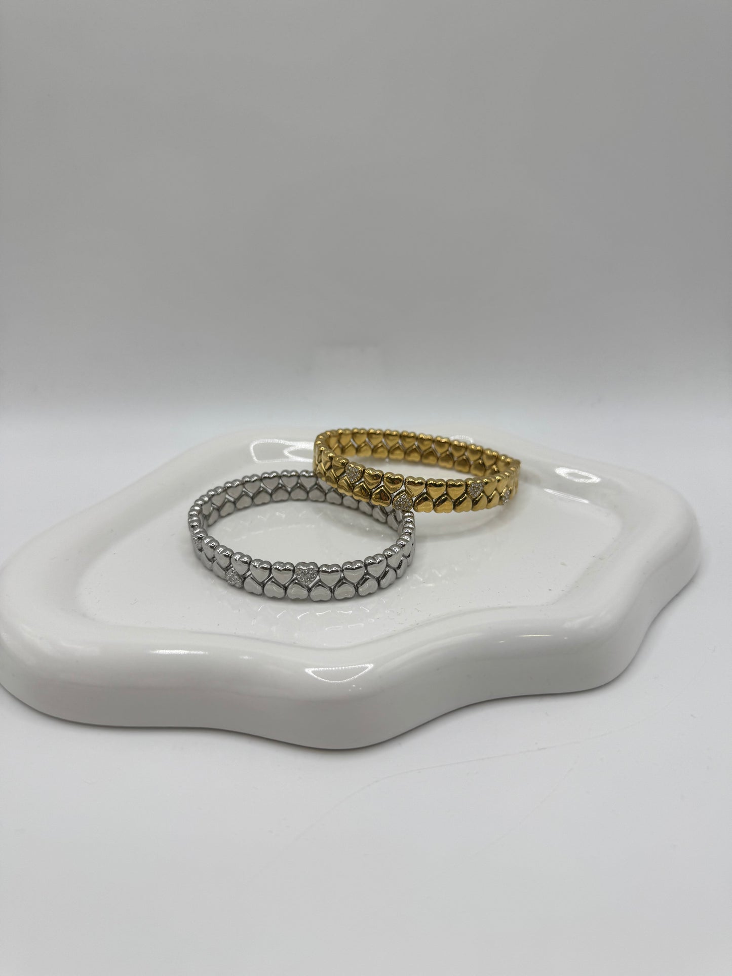 Bracciale cuori elastici