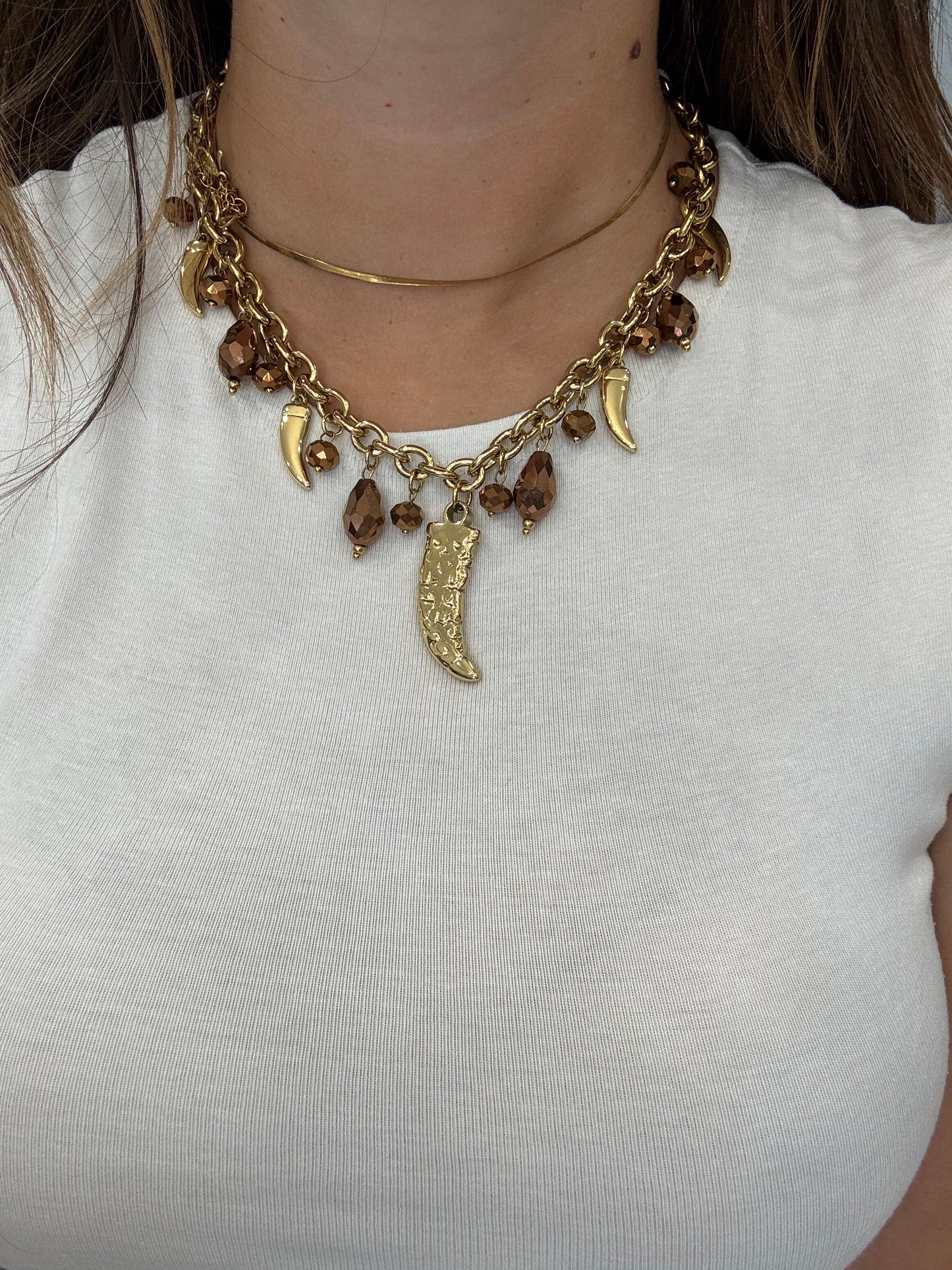 Collana charms corno