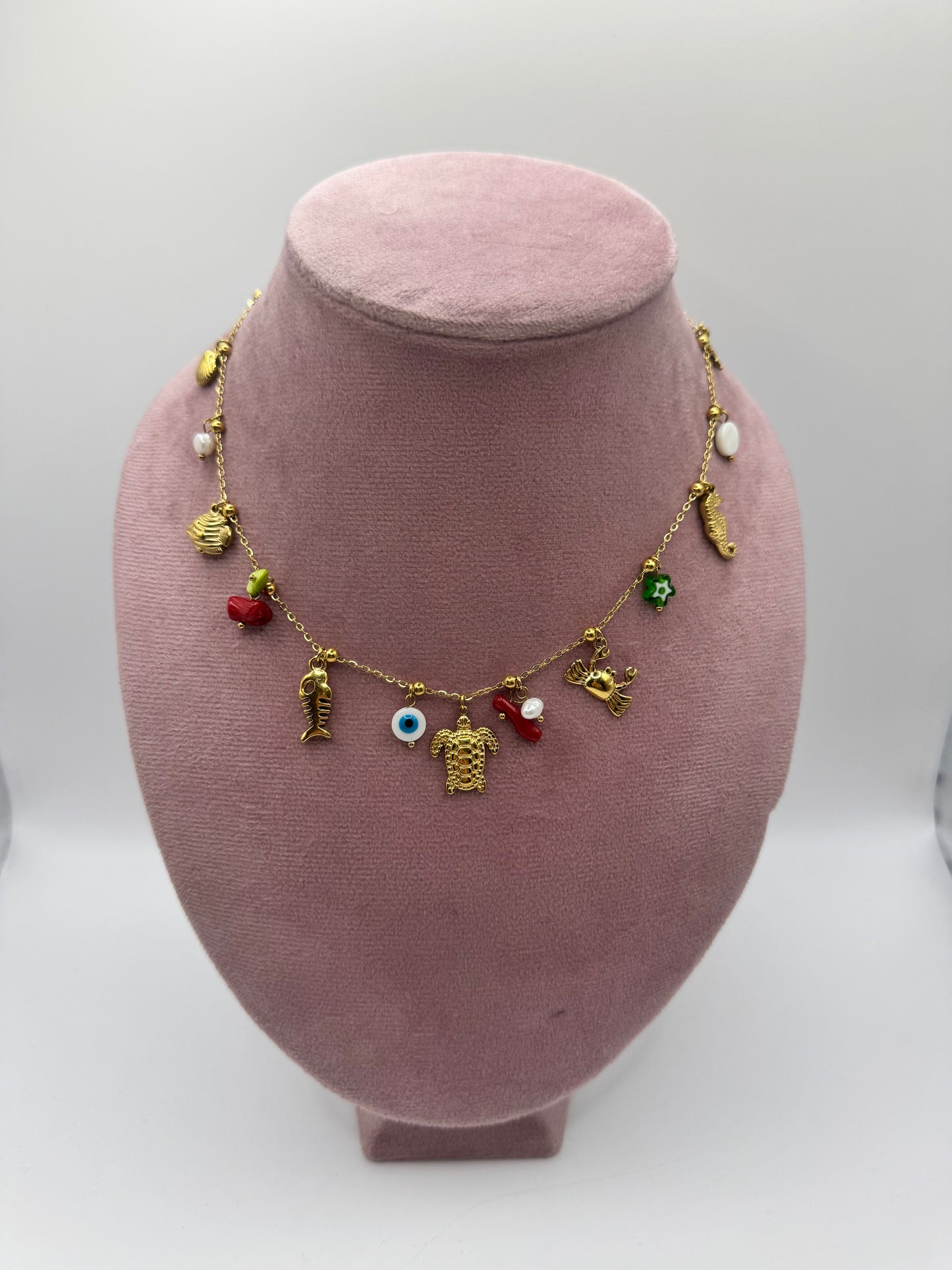 Collana mykonos versione corallo