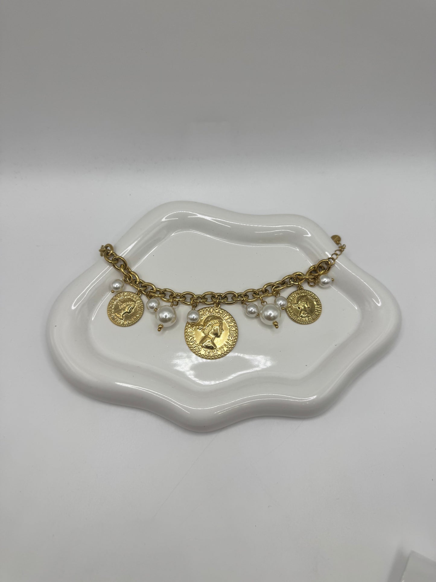 Bracciale monete e perle