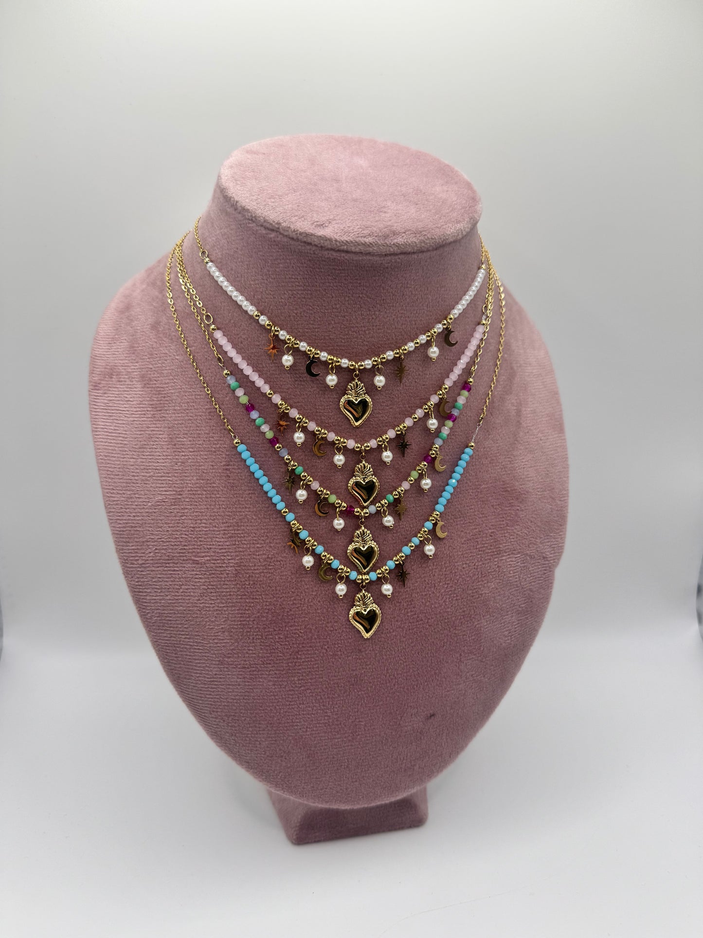 Collana cuore sacro color