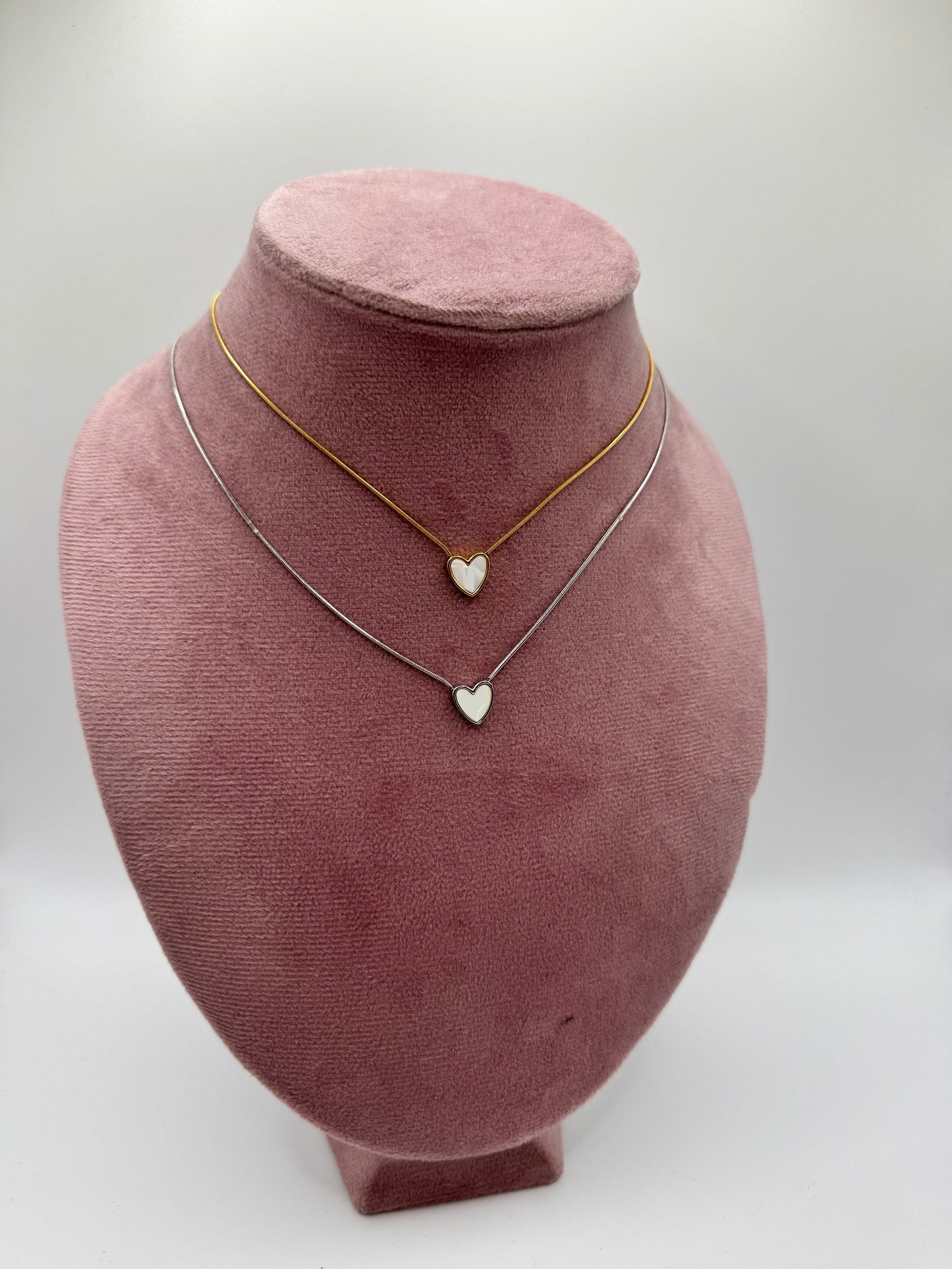 Collana cuore madreperla
