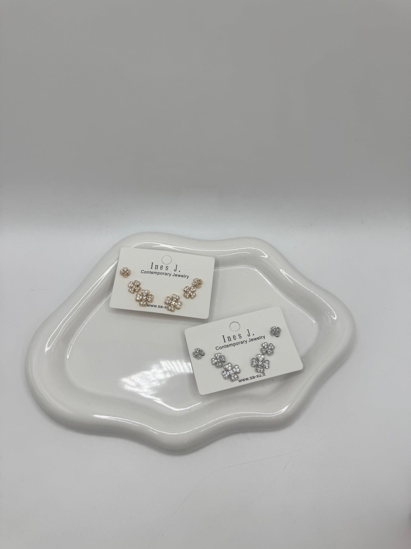 Set quadrifogli pavè