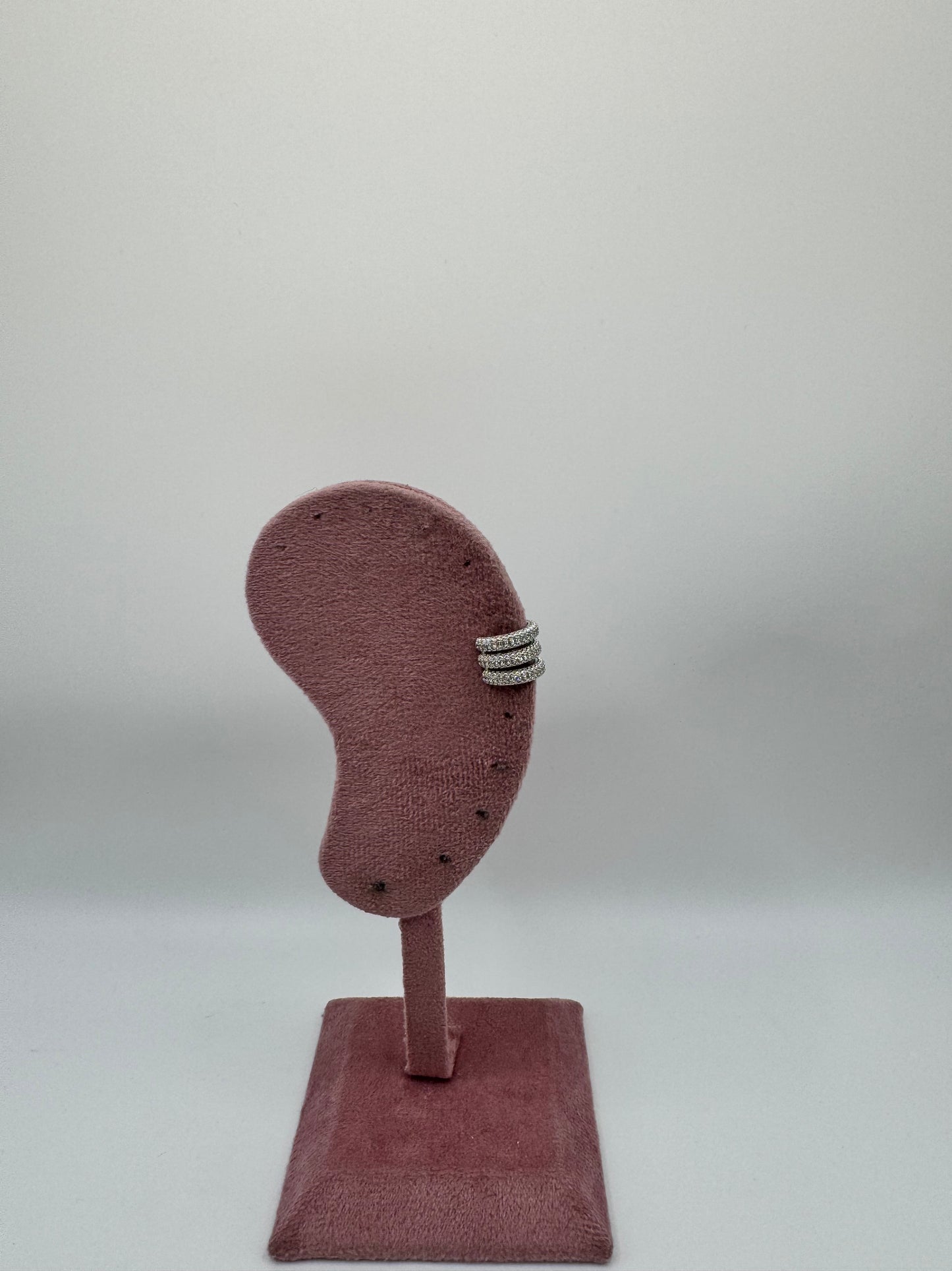 Earcuff tripla fascia pavè