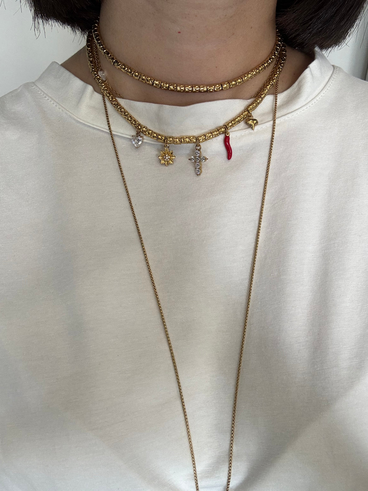 Chocker pepite con charms