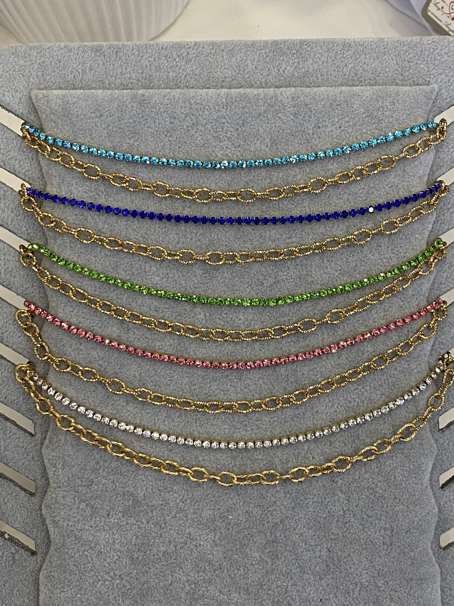 Collana tennis doppio filo