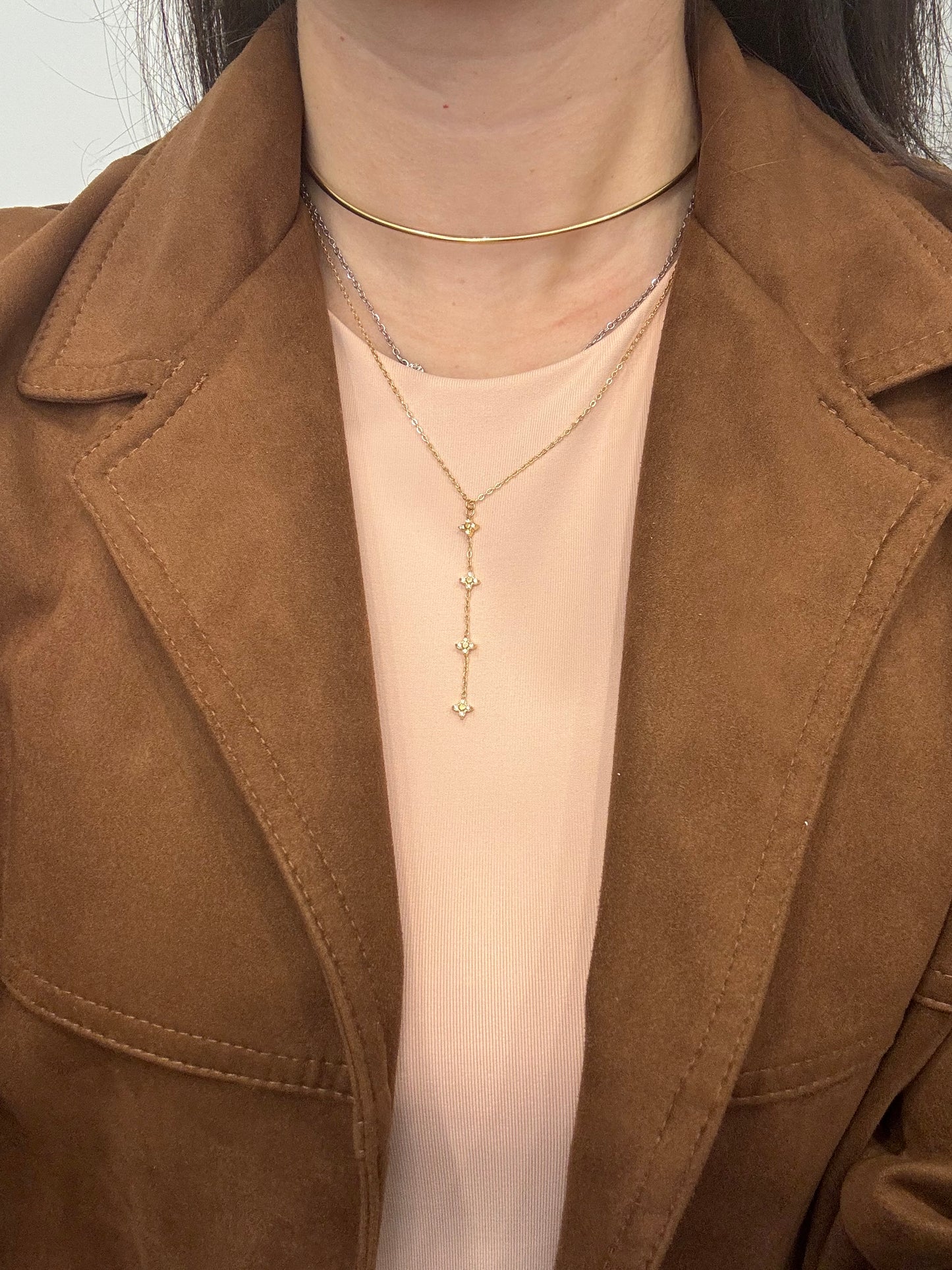 Collana Y micro fiori