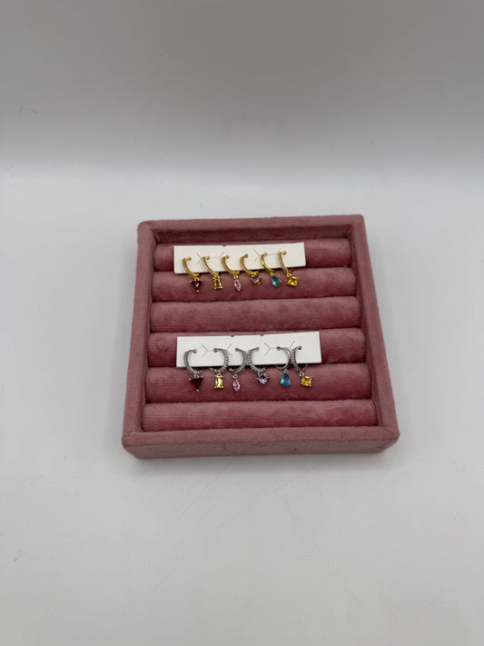 Set Hoops pendenti color