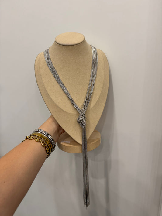 Collana nodo frange