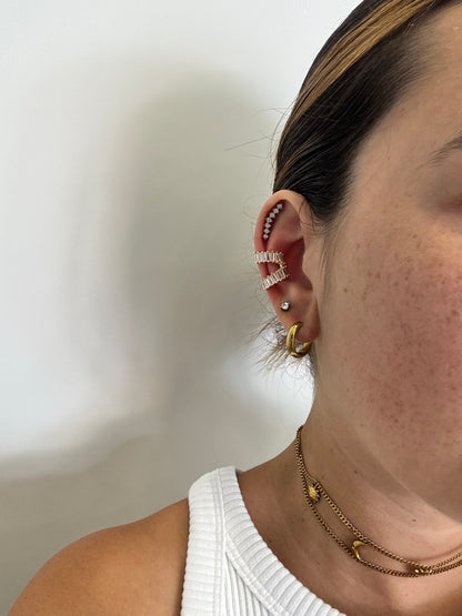 Earcuff double baguette