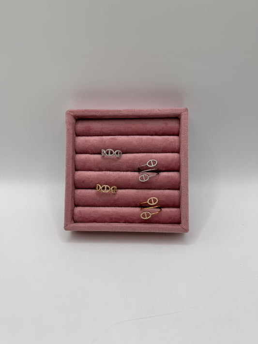 Anello marine pavè
