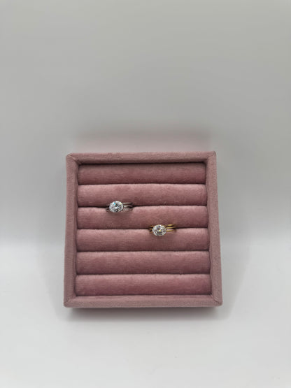 Anello tripla fascia taglio ovale