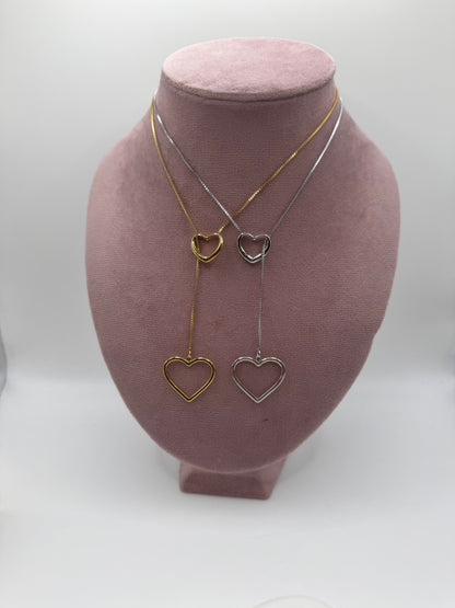 Collana Y doppio cuore