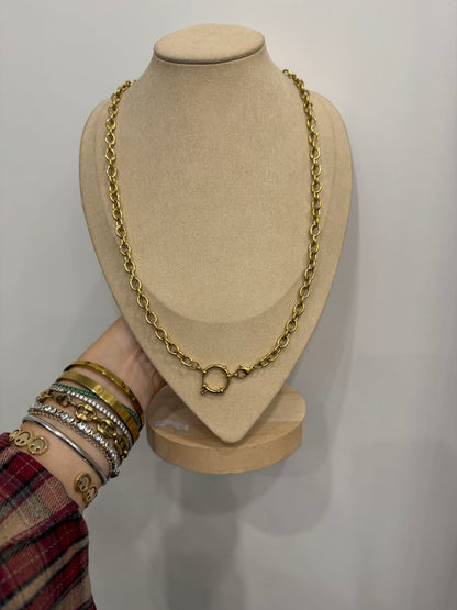 Collana catena con chiusura timone per charms