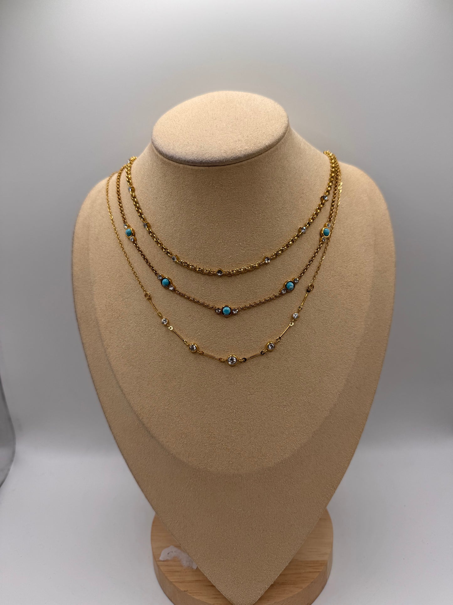 Collana crystal turchese