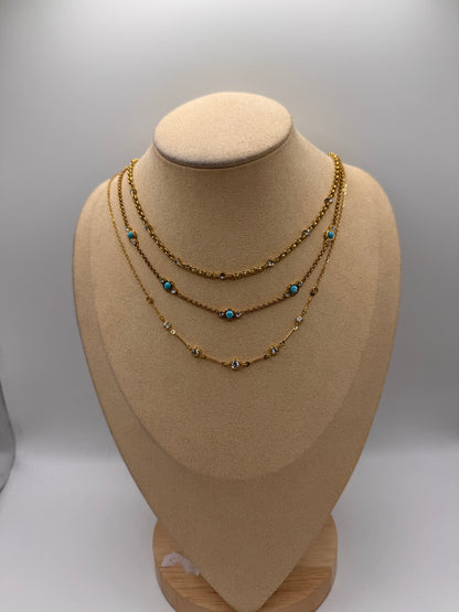 Collana crystal turchese