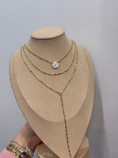 Collana fiore madreperlato