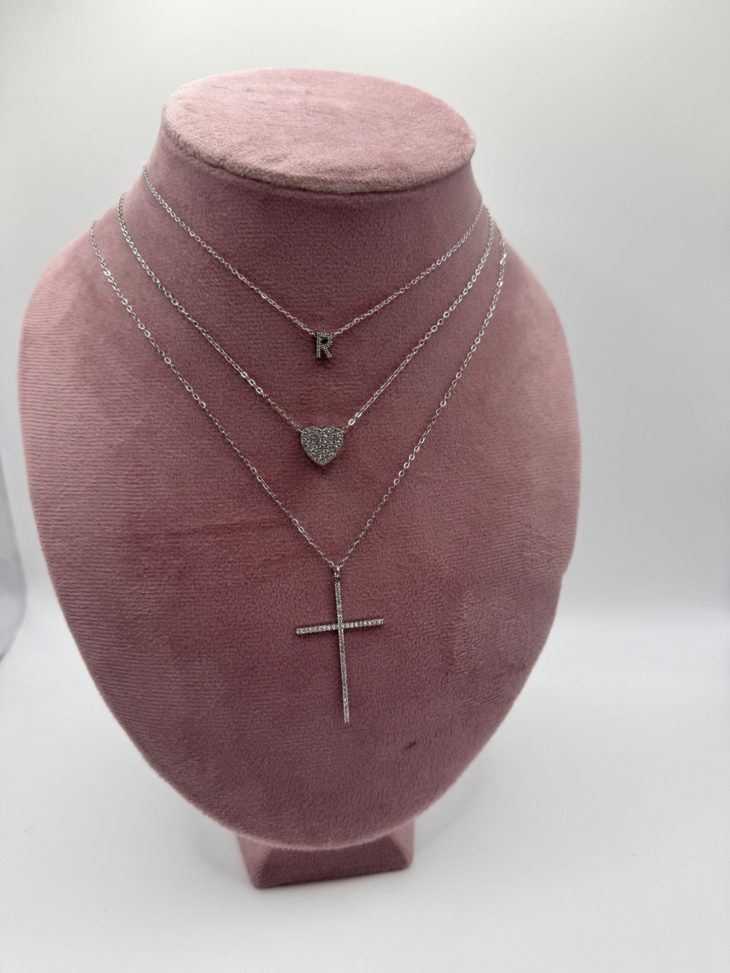 Collana cuore pavé